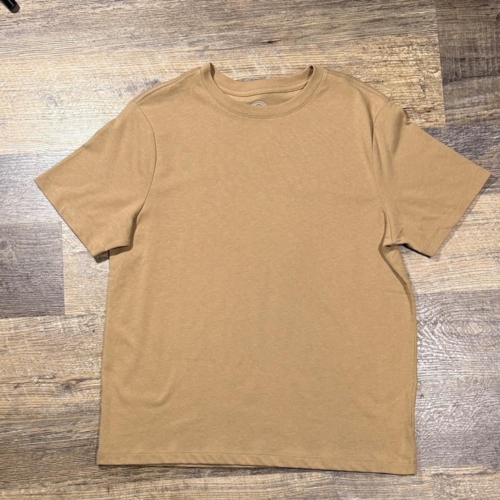 Boys Short Sleeve Tan Tee Husky